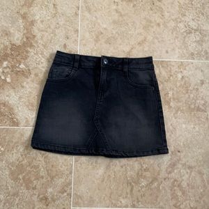 girls crazy 8 black jean skirt